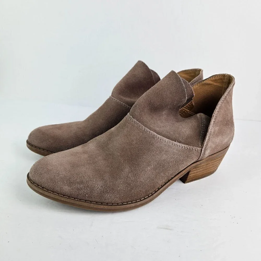 Lucky Brand Fahmida Tan Suede Pull On Ankle Boot 9